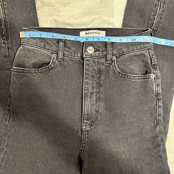 Reformation Jeans Camilla Erie Wash High Rise Back Seam & Ankle Zip Size 23 - Picture 10 of 12